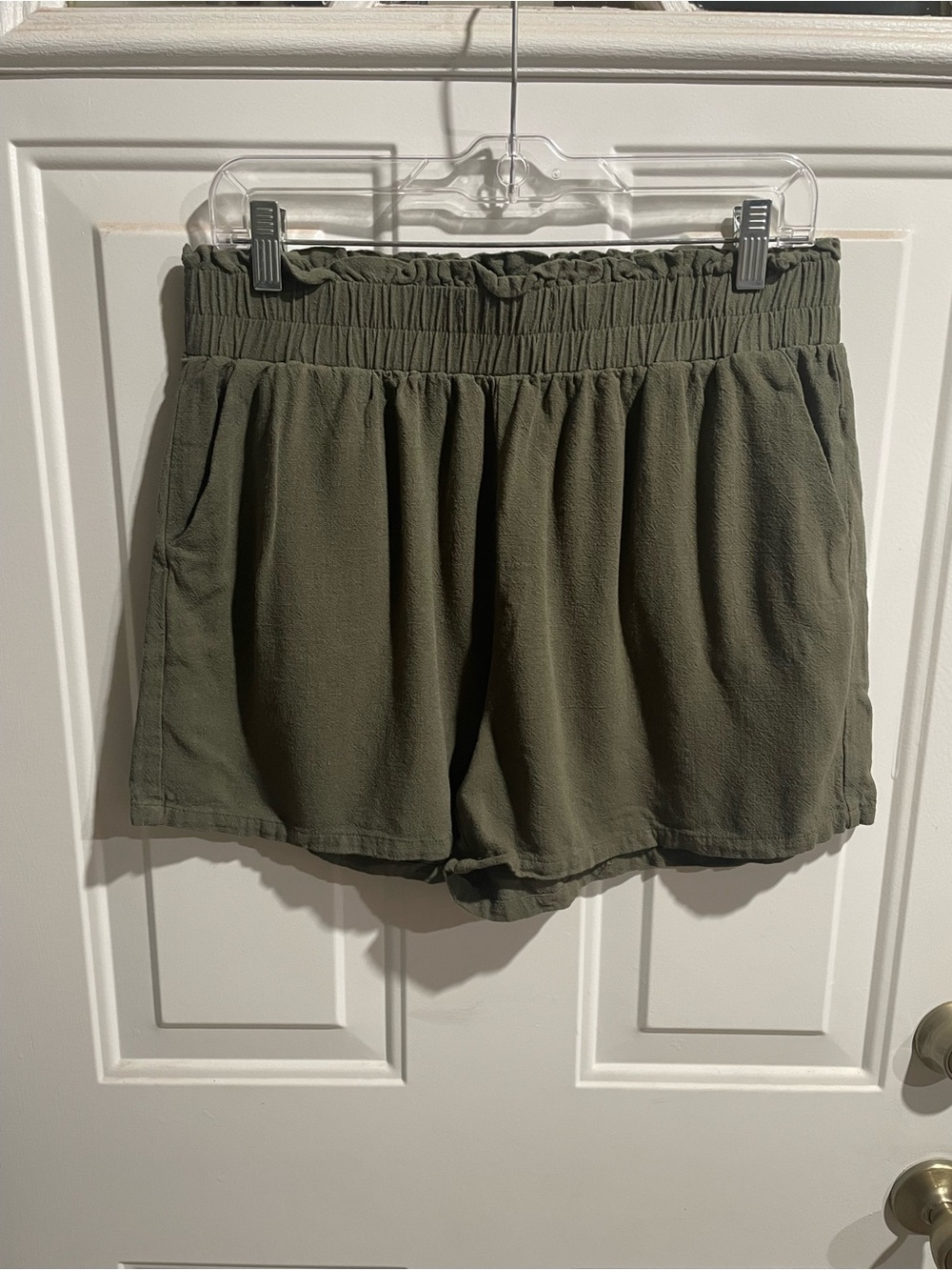 Relaxed Olive Green Women's Shorts